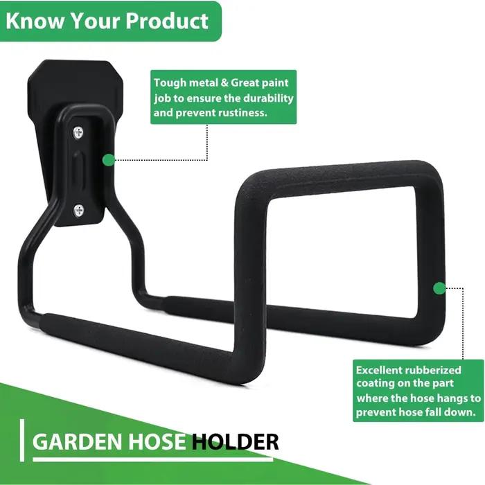 Support de tuyau d'arrosage mural robuste et durable pour ranger les tuyaux d'arrosage et outils de jardinage multifonctionnel pour extérieur intérieur occasions spéciales