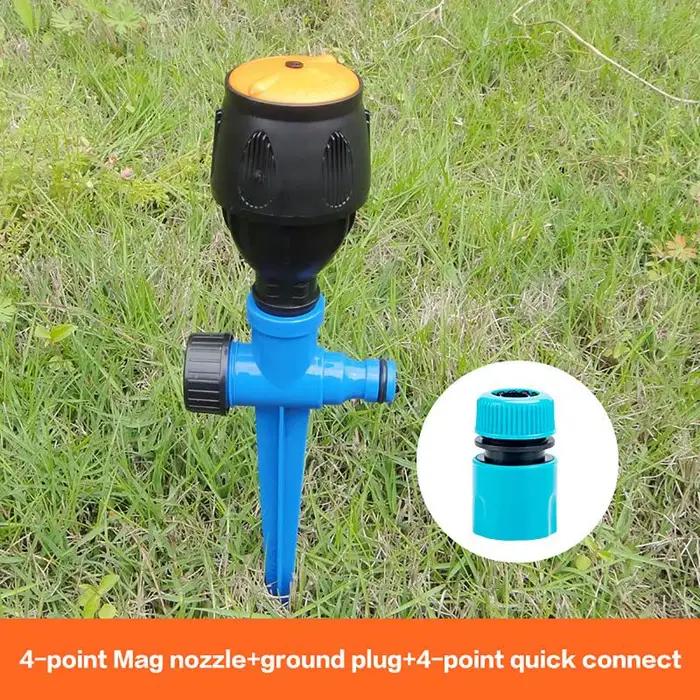 Arroseur rotatif automatique 360 degrés pour jardin et pelouse, buse d'arrosage extérieure pour légumes et plantes, dispositif d'irrigation robuste et facile à utiliser pour serres et terrasses
