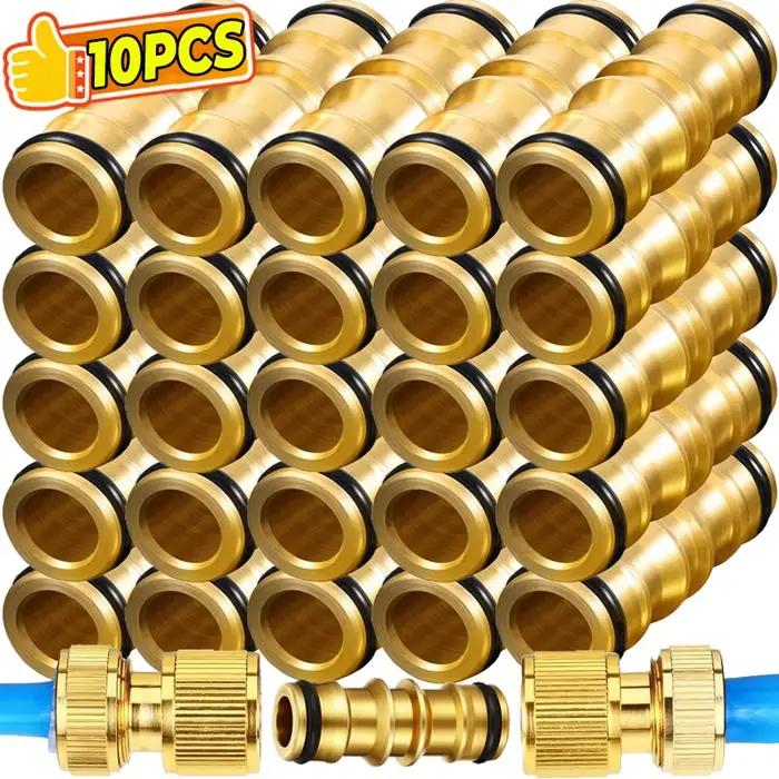 Connecteurs de tuyaux doubles mâles en laiton pour jardin irrigation facile installation rapide et durable en argent brun or rouge