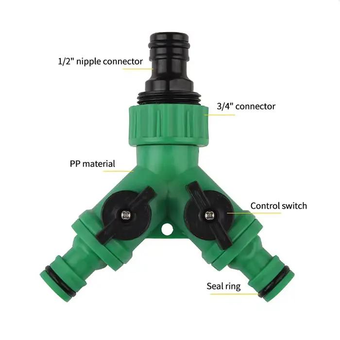 Tuyau d'arrosage Y connecteur rapide 1/2 "3/4"