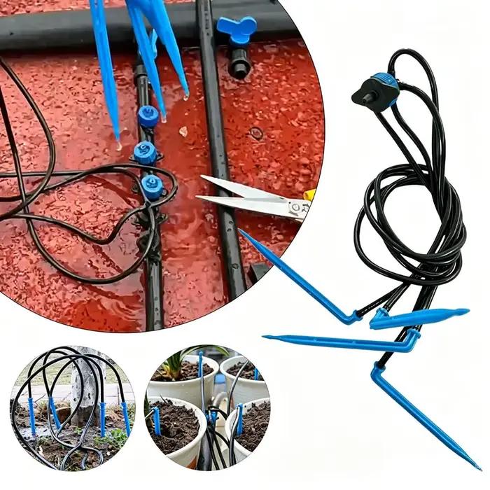 Système d'irrigation goutte-à-goutte à 4 voies avec émetteur micro-flux pour économie d'eau en serre