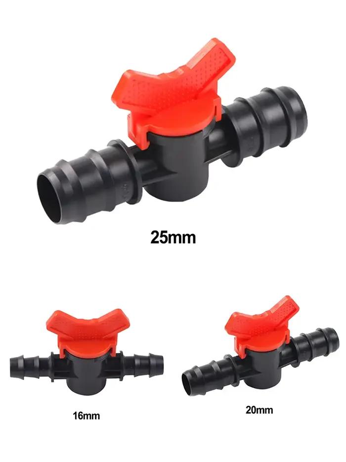 Robinet de tuyau d'arrosage DN15 DN20, Valve d'eau d'irrigation 16mm 20mm 25mm, connecteur d'arrêt d