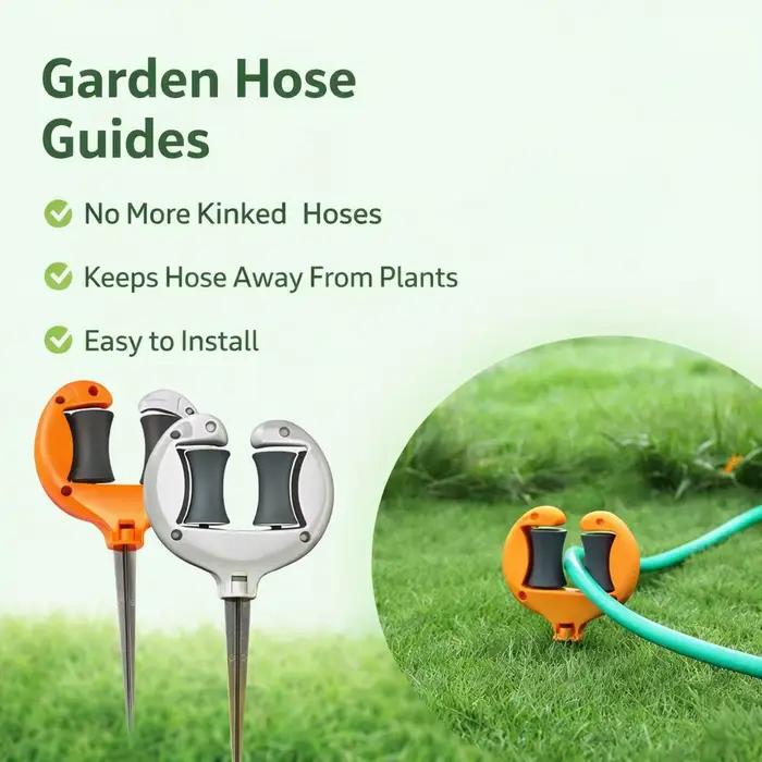 Support de tuyau d'arrosage avec poulie rotative