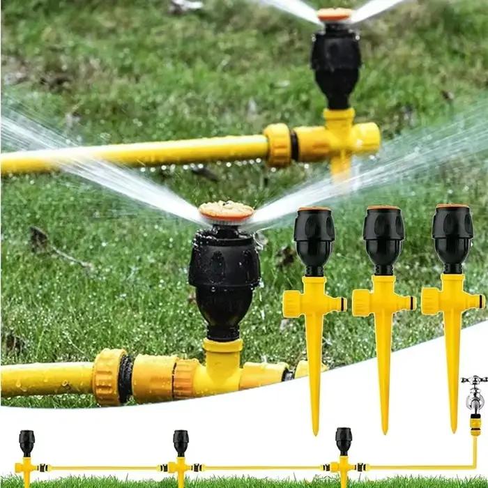 Arroseur rotatif automatique 360 degrés pour jardin irrigation fleurs légumes oscillant robuste durable économique amusant pour enfants