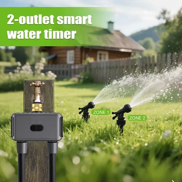 Tuya WiFi minuterie d'eau intelligente 2 prises