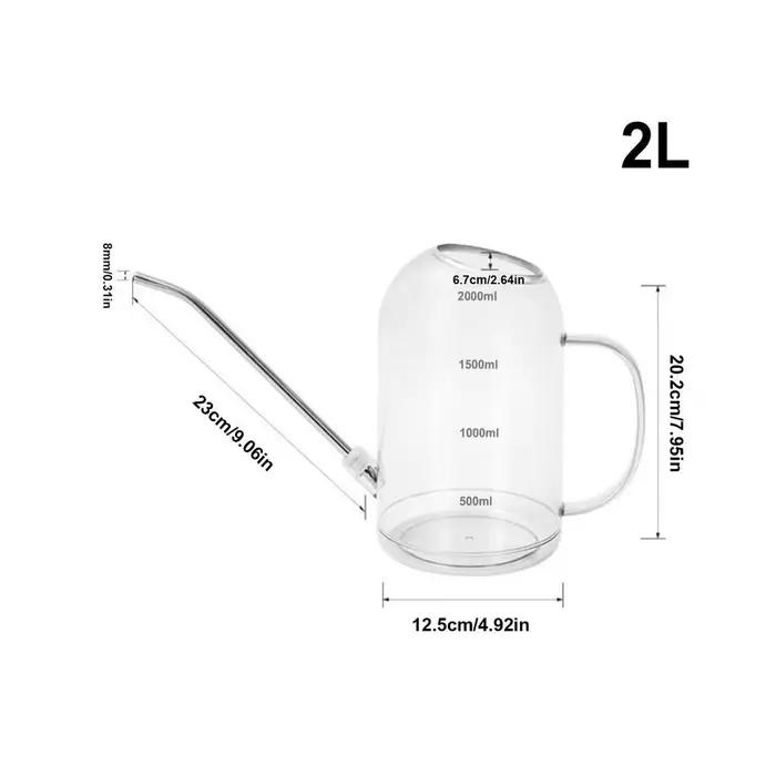 Arrosoir à long bec 2L pour arrosage de précision des plantes en pot, plantes d'intérieur, jardin, p