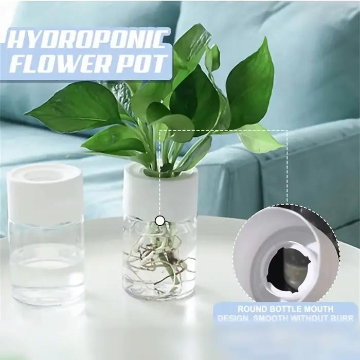 Mini Pot de fleur hydroponique, Vase décoratif de maison, Imitation verre Transparent, Pots de plant