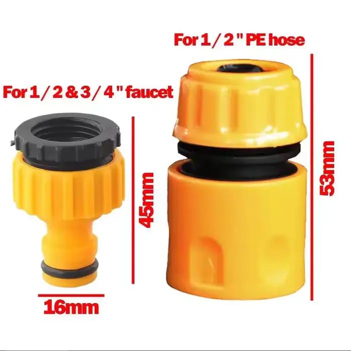 Connecteurs d'eau de jardin en plastique pour irrigation rapide de 3/4 et 1/2 pouces pour système d'irrigation robuste et efficace jardin occasions spéciales