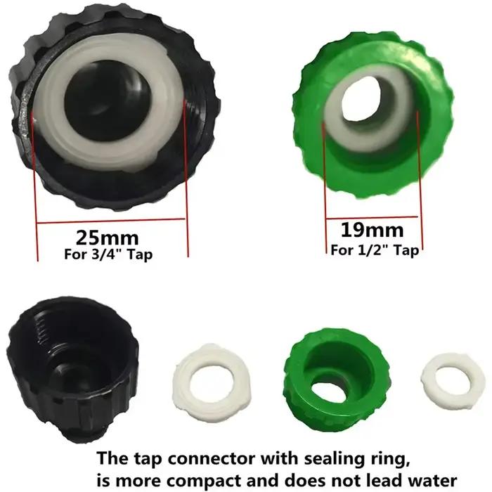Raccord rapide double mâle ABS 1/2 po pour tuyau d'arrosage de jardin
