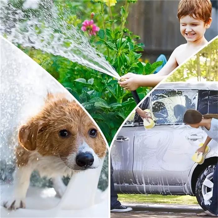 Tuyau d'arrosage extensible en caoutchouc anti-abrasion et anti-corrosion pour jardin et lavage de voiture enroulable et montable au mur 100 pieds 125 pieds 150 pieds 25 pieds 50 pieds 75 pieds
