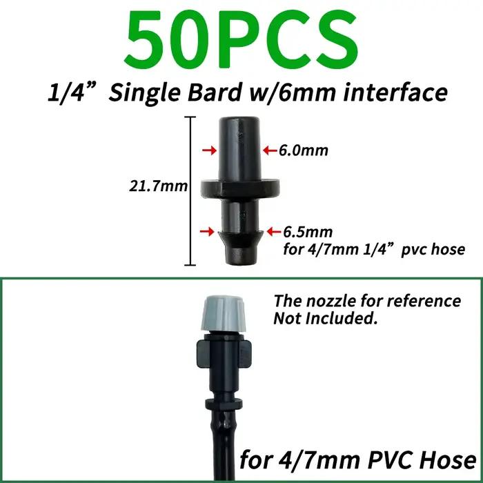 OASIS 10-100 pièces 1/4 ''connecteur croisé pour 4/7mm Micro tuyau 4 voies adaptateur barbelé irrigation goutte