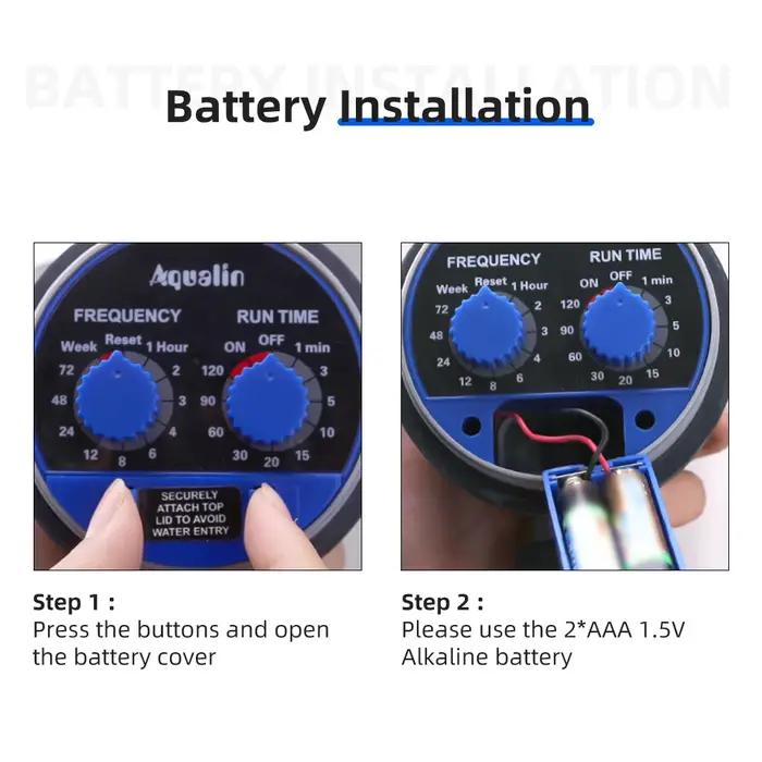 Minuterie d'arrosage Aqualin en plastique analogique pour programmation facile et maintenance facile jardin maison occasions spéciales