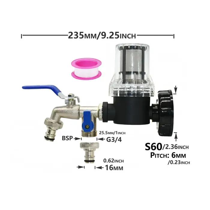 Adaptateur de robinet de réservoir IBC de 1000 litres