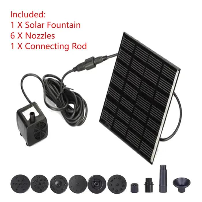 Kit de pompe à eau solaire pour décoration de jardin, panneau solaire, fontaine, système d'arrosage