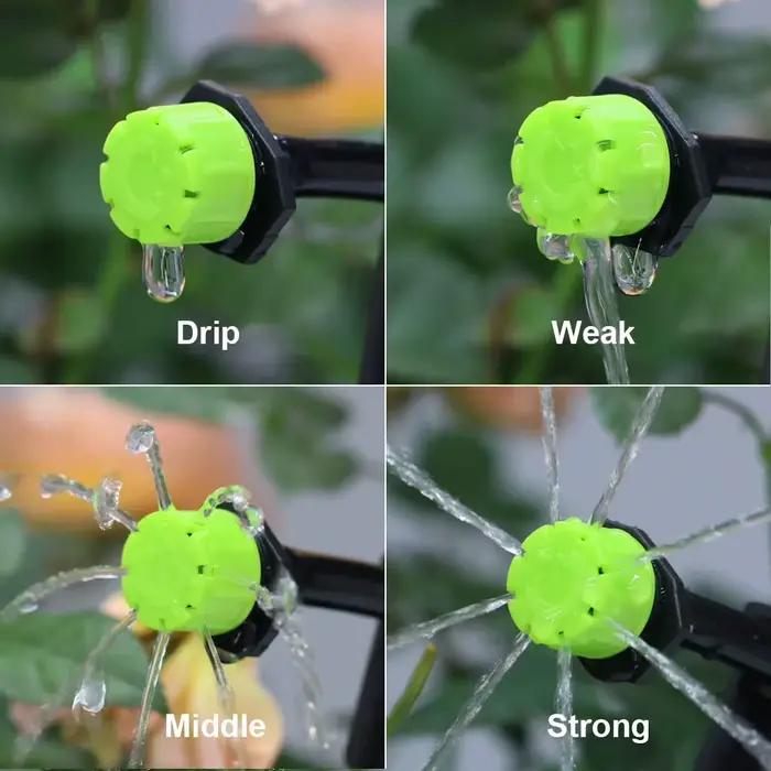 Buse d'arrosage réglable à 8 trous en plastique PP POM ABS pour jardin et plantes en pot haute précision réglage de débit et couleurs variées pour personnaliser votre jardin