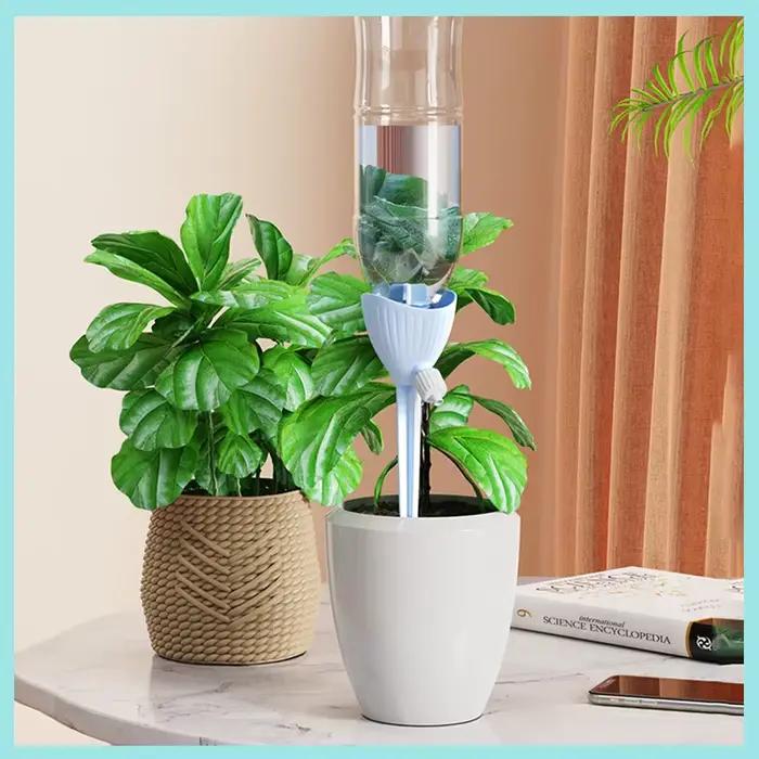 Arroseur automatique ajustable pour plantes en pot, dispositif d'arrosage domestique avec contrôle du débit d'eau, pour usage intérieur et extérieur, en plastique avec surface givrée, disponible en plusieurs couleurs