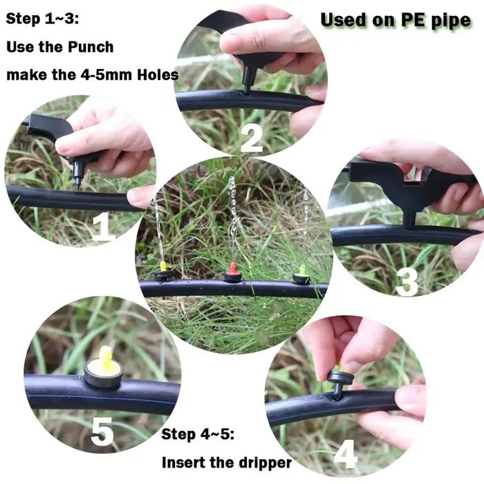 Tuyau d'arrosage PE enroulable résistant à l'UV pour jardin, serre et élevage animal 5m occasionnels spéciales