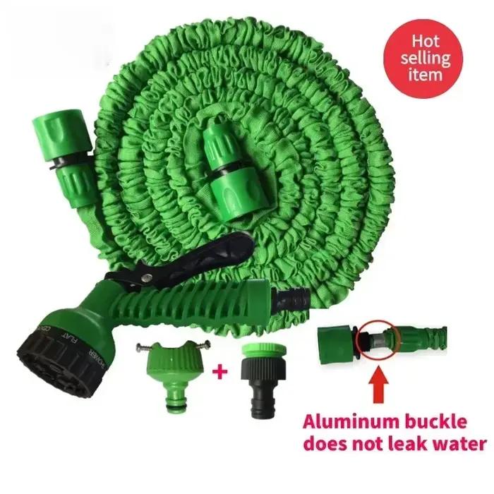 Tuyau d'eau extensible en TPE flexible et robuste avec système rembobinable et montage au mur pour jardinage et nettoyage voiture