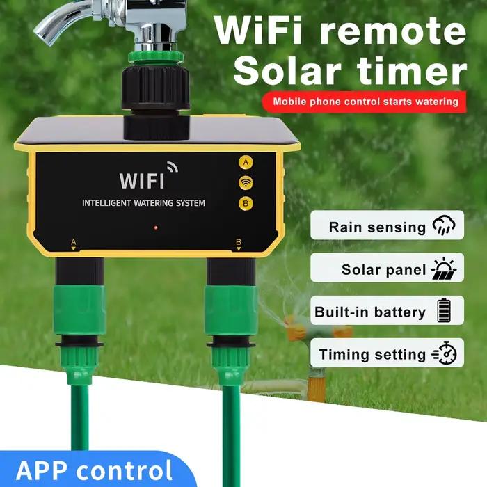 Minuterie d'arrosage solaire WiFi pour jardin numérique LCD contrôle de valve d'eau système d'irrigation intelligent automatique extérieur occasions spéciales