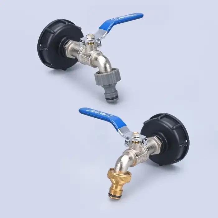 Adapatateur de réservoir d'eau 1000L S60 * 6 Connecteur de tuyau d'arrosage épais Robinet de remplacement de réservoir IBC pour jardiniers occasions spéciales