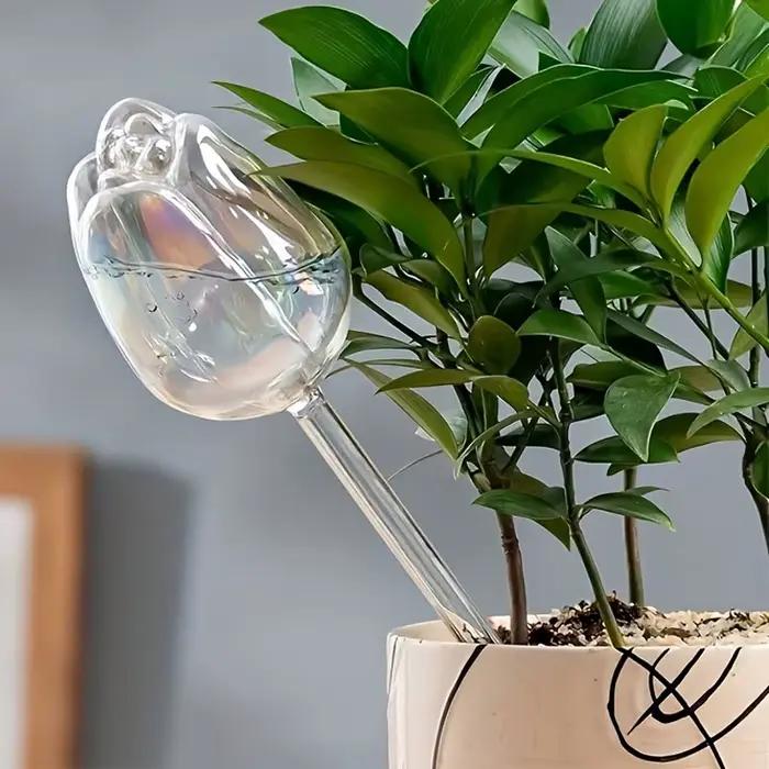 Abreuvoirs d'irrigation goutte-à-goutte automatique en forme de tulipe, 5 pièces, blanc, bleu, jaune, violet pour jardinage domestique et arrosage efficace