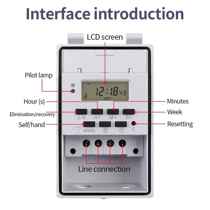 Minuterie numérique multifonctionnelle 220V 30A, interrupteur de contrôle du temps, minuterie électr