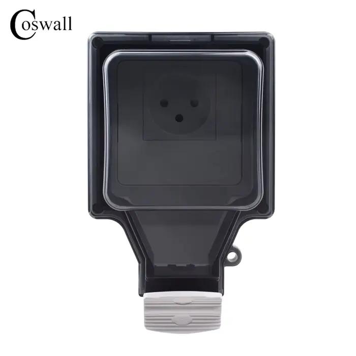 Coswall Tuya Wifi IP66 étanche israël prise minuterie interrupteur Programmable travail avec Alexa Google Home Yandex Alice