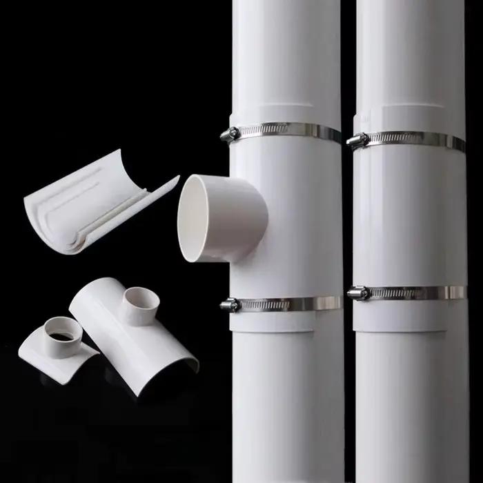 Nouveau patch de réparation de tube en PVC blanc ABS pour tuyau de drainage coude couleurs variées maison industrielle