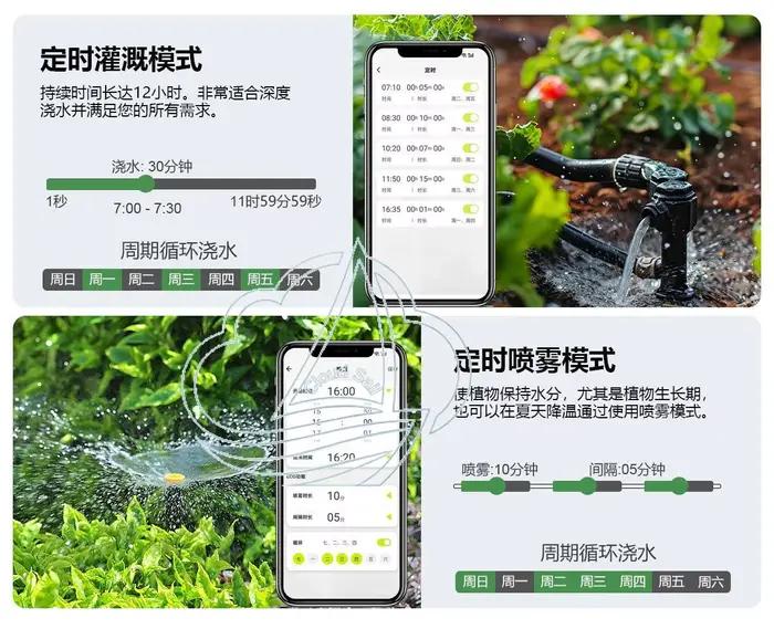 Système d'arrosage de jardin automatique intelligent à 4 voies télécommandé
