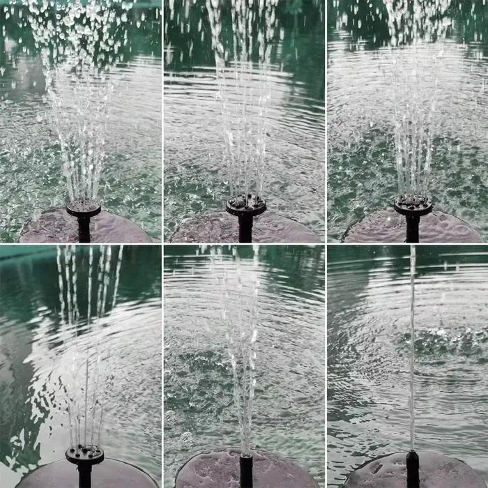 Fontaine solaire avec panneau solaire flottant pour bain d'oiseaux, aquarium, petit étang, jardin, piscine extérieure et décoration d'étang