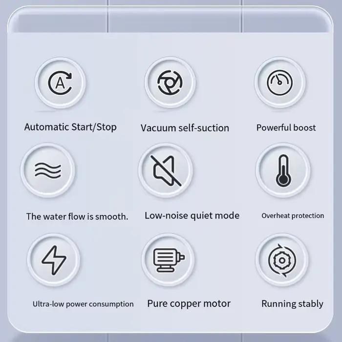Pompe de surpression à membrane électrique 12V/24V pour camping-car yacht navire autonomie eau haute pression ajustable