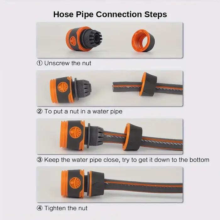 Kit de tuyau d'arrosage 9 pièces – Connecteurs rapides avec valve réglable