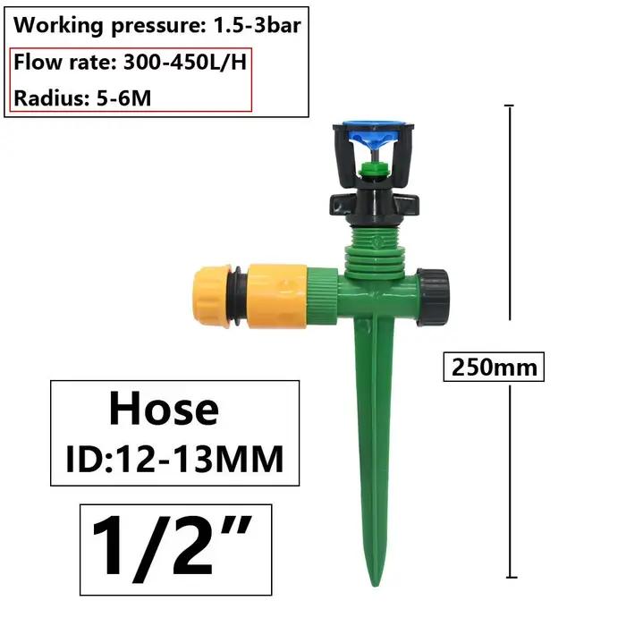 Arroseur rotatif de jardin avec support de buse, arrosage et d'argile de la pelouse de la ferme, fil