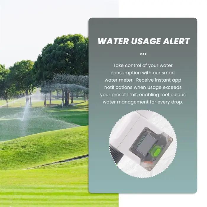 Débitmètre d'eau WiFi pour tuyau d'arrosage