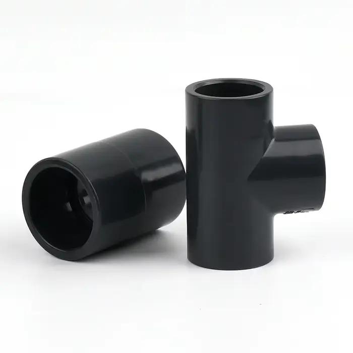 1 pièce I.D 20 ~ 63mm gris foncé UPVC Direct coude à 90 degrés Aquarium jardin Irrigation té Tube d'