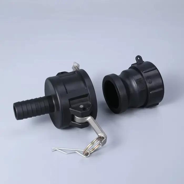 Adaptateur A200 précieux en polypropylène IBC, connecteur de assujeten plastique Camlock BLOPack, ha