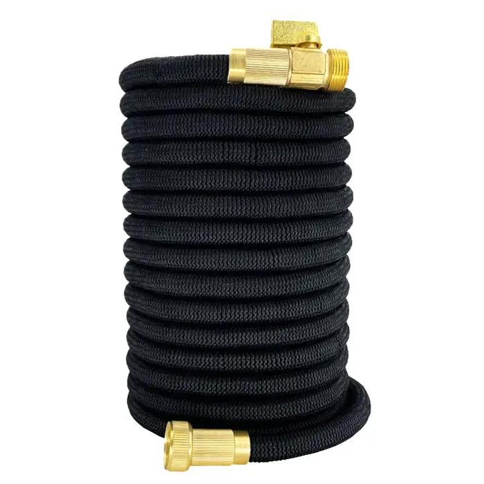 Tuyau d'arrosage en caoutchouc réglable 25 à 100 pieds flexible anti-uv pour jardinage et entretien de pelouse occassions spéciales
