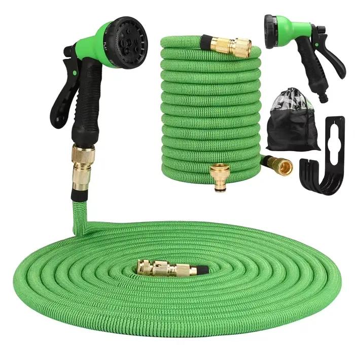 Tuyau d'arrosage extensible ABS 25-150 pieds buse 8 fonctions jardin facile à transporter et ranger occasionnel usage quotidien jardinage