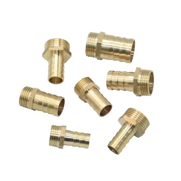 Connecteur de tuyau en laiton 14/16/19/25mm, raccord de Tube à filetage mâle 1/2 3/4 ", coupleur de