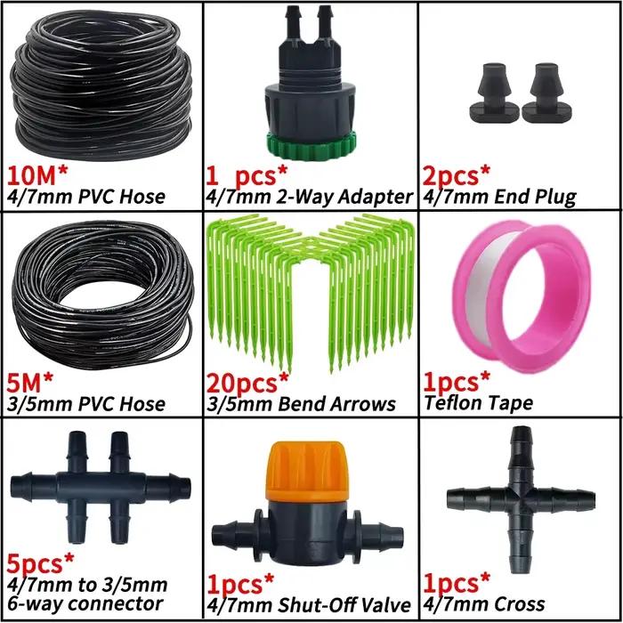 Oasis Garden-Kit de système d'irrigation goutte à goutte d'arrosage automatique, tuyau de 4, 7mm à 3