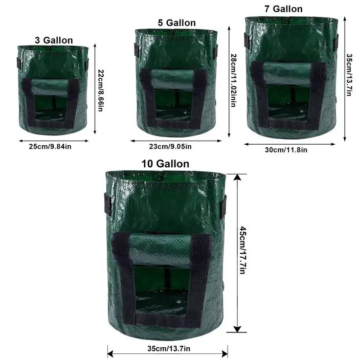 Sacs de culture de pommes de terre, 3/5/10 gallons, sacs de culture pour plantes de jardinage, pour