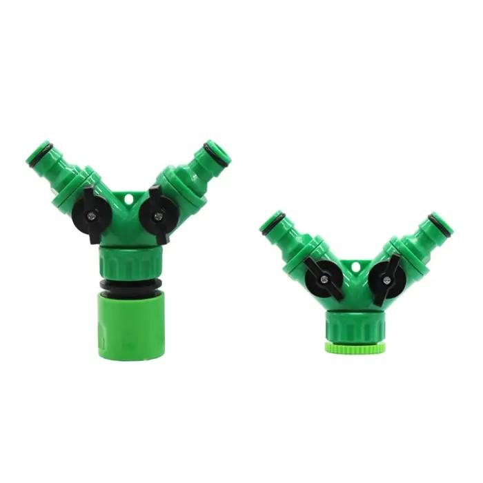 Distributeur d'eau de jardin à 2 voies, raccord femelle 1/2" 3/4", type Y pour tuyau d'arrosage, van
