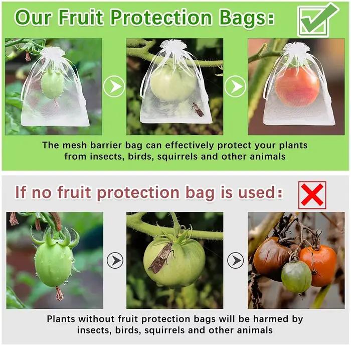 100 sacs de protection pour raisins, sacs en filet de jardinage, sacs agricoles pour la lutte antipa