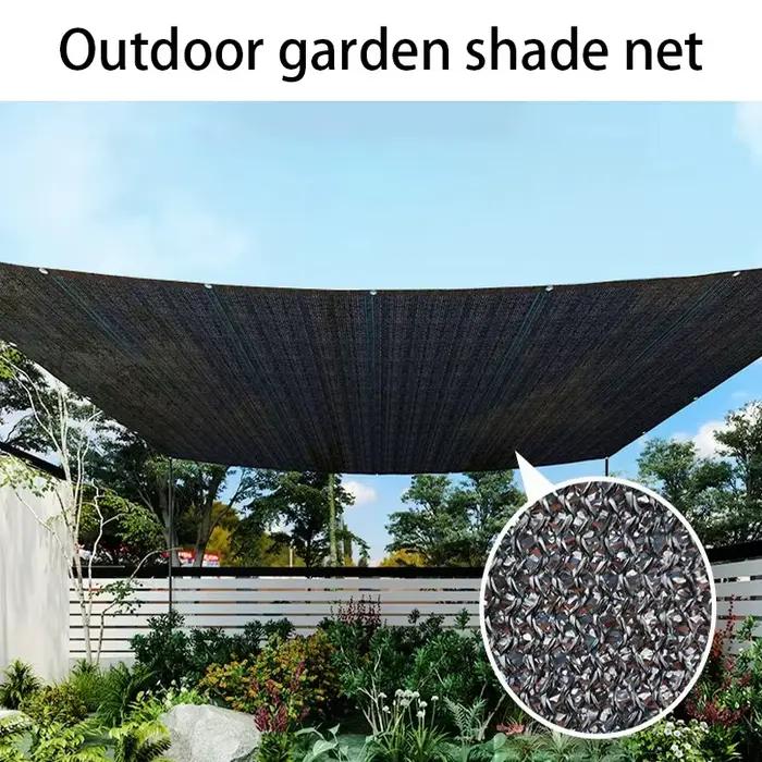 Pare-soleil noir à 12 broches, jardin, balcon, couverture pour plantes, serre extérieure, pare-solei
