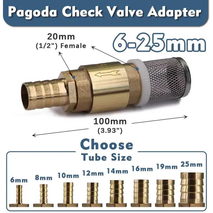 Adaptateur de tuyau Wildoda en laiton avec filtre