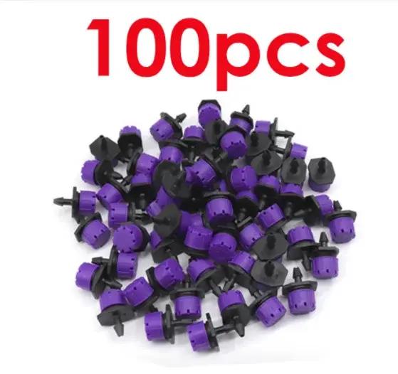 50/100 pièces 8 trous réglable Irrigation goutteur arroseur émetteur