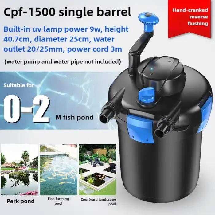 Système de filtration et de circulation d'eau pour bassin de jardin, bassin à carpes koï, grande pis