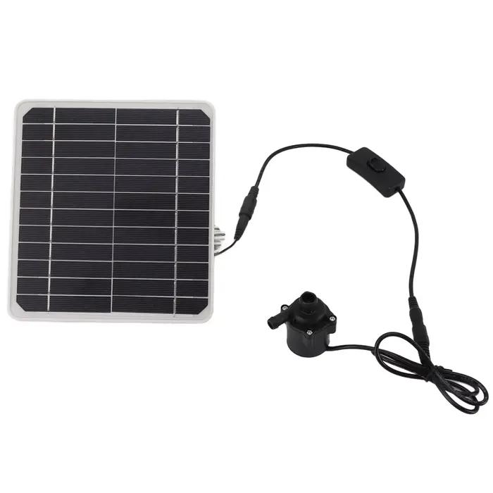 Kit de pompe à eau solaire 50W avec stockage de batterie pour jardin bain d'oiseaux fontaine d'eau stable et efficace pour bassin aquarium petit étang usage quotidien nocturne et nuageux