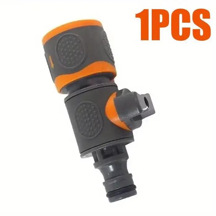 Adaptateur de tuyau d'arrosage à connexion rapide avec robinet d'arrêt - Compatible avec les tuyaux
