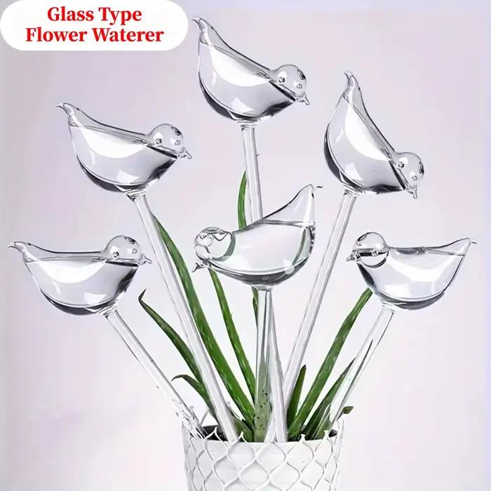 Dispositif d'arrosage automatique en forme d'oiseau en verre pour plantes fleuries intérieures et extérieures occasions spéciales jardinage